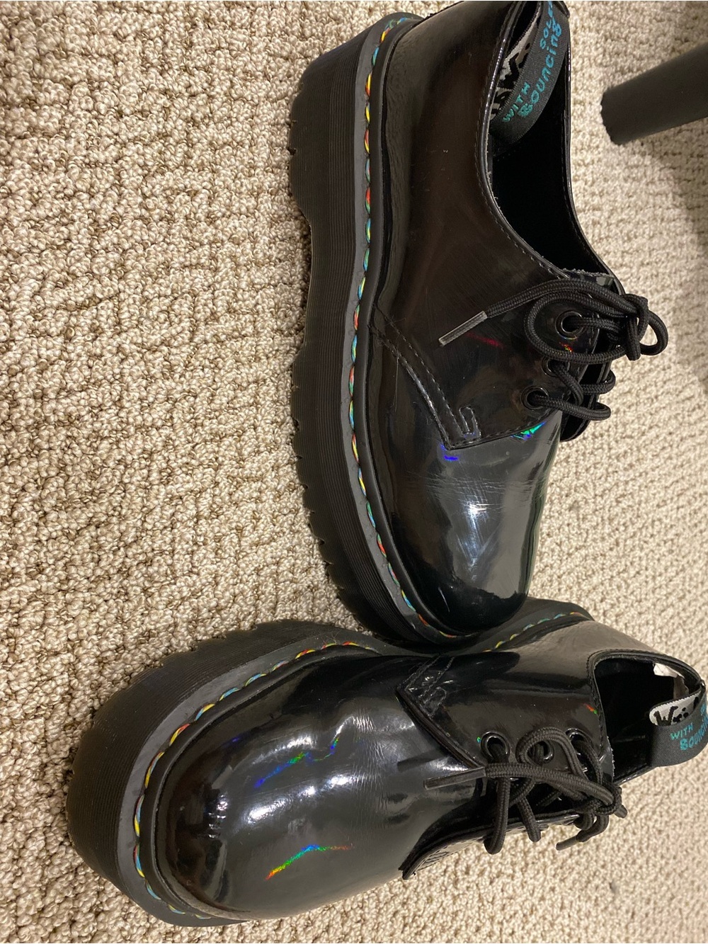 Dr. Martens Rainbow Patent Shoes